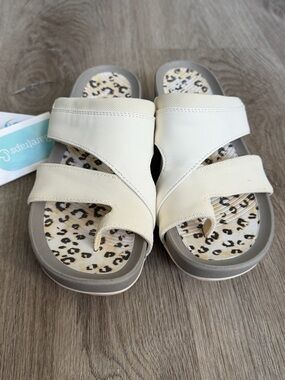 Baretraps Rebound Women's Andre Slide Sandals - Cream & Leopard - Size 7M